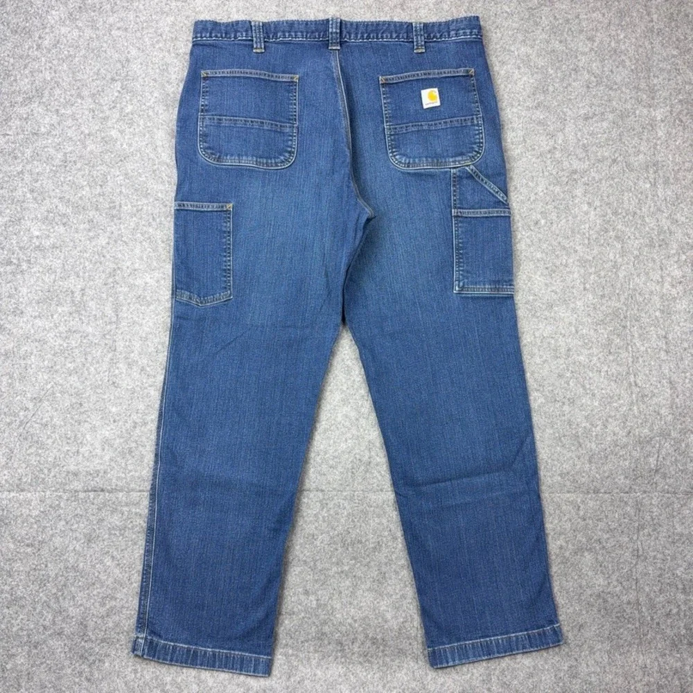 Carhartt Jeans Men 42x32 Blue Relaxed Fit Rugged Flex Utility Carpenter Workwear